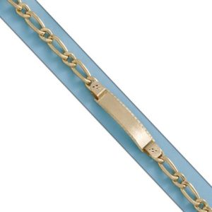 Pulsera oro 18kl hueca 1×1 placa