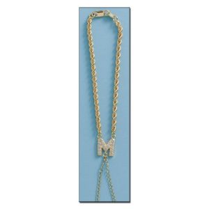 Pulsera oro 18kl letra dedo circonitas