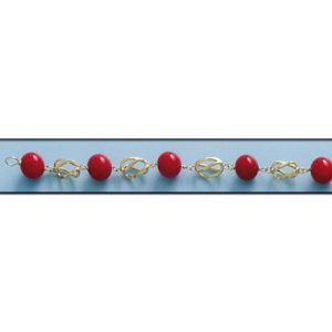 Pulsera oro 18kl coralina y jaula