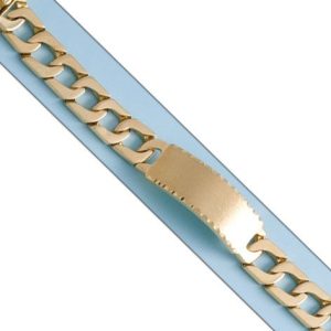 Pulsera oro 18kl maciza placa
