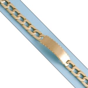 Pulsera oro 18kl maciza placa