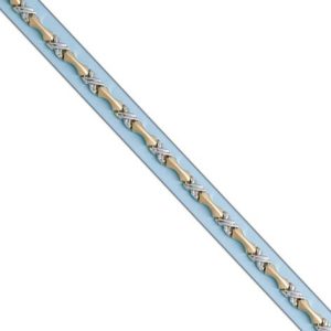 Pulsera bicolor oro 18kl