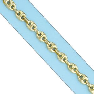 Pulsera oro 18kl hueca calabrote – 9mm