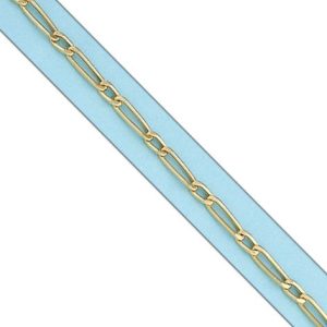 Pulsera oro 18kl hueca 1×1