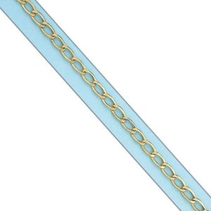 Pulsera oro 18kl hueca oval