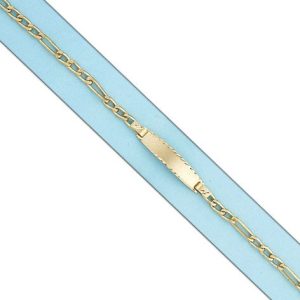 Pulsera oro 18kl hueca 3×1 placa
