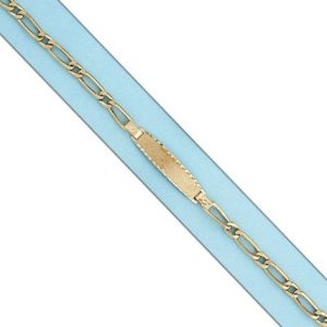Pulsera oro 18kl hueca 1×1 placa
