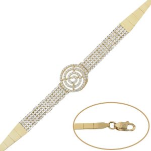 Pulseras oro 18kl circonitas