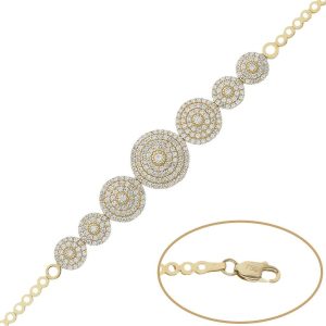Pulseras oro 18kl circonitas