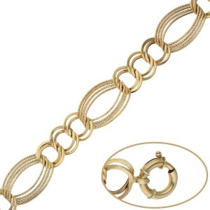 Pulsera oro 18kl troquelada