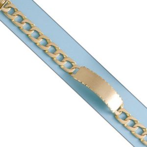 Pulsera oro 18kl maciza placa