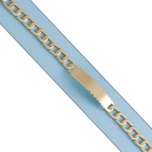 Pulsera oro 18kl maciza placa