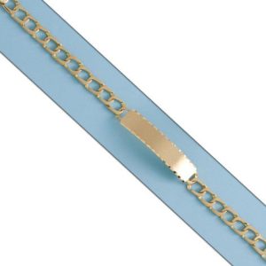 Pulsera oro 18kl maciza placa