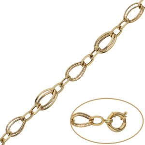 Pulsera oro 18kl troquelada