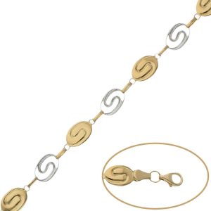 Pulsera oro 18kl bicolor