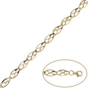 Pulsera oro 18kl troquelada
