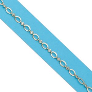 Pulsera oro 18kl circonitas troquelada