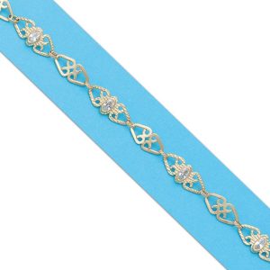 Pulsera oro 18kl circonitas troquelada