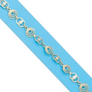 Pulsera oro 18kl troquelada circonitas