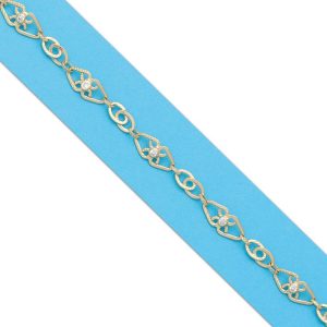 Pulsera oro 18kl troquelada circonitas