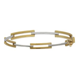 Brazalete oro 18kl bicolor