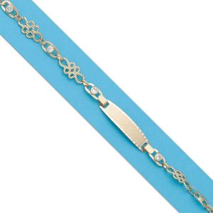 Pulsera oro 18kl troquelada circonitas