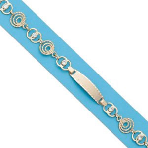 Pulsera oro 18kl troquelada circonitas