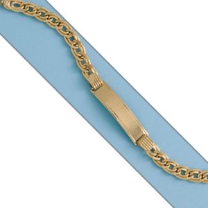 Pulsera oro 18kl caballero placa