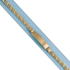Pulsera oro 18kl caballero placa