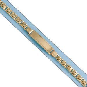 Pulsera oro 18kl caballero placa