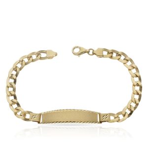 Pulsera oro 18kl oval placa