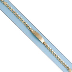Pulsera oro 18kl oval placa