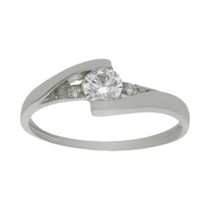 Sortija oro blanco 18kl circonitas