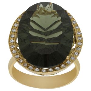 Sortija oro 18kl – piedra turmalina