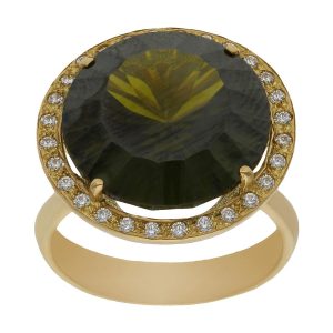 Sortija oro 18kl – piedra turmalina