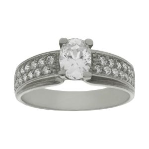 Sortija oro blanco 18kl circonitas