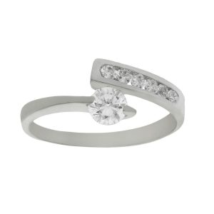 Sortija oro blanco 18kl circonitas