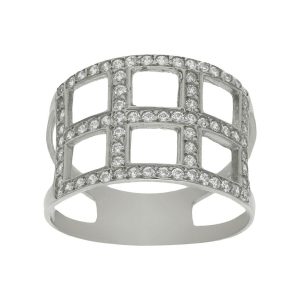 Sortija oro blanco 18kl circonitas