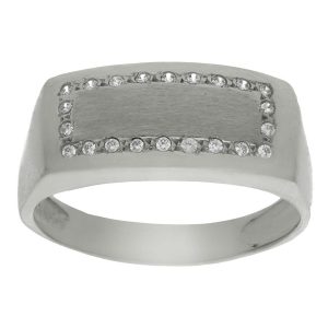 Sortija oro blanco 18kl circonitas