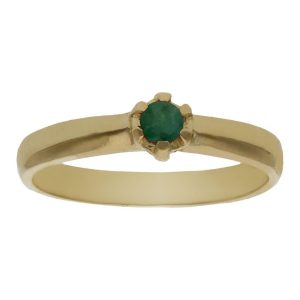 Sortija oro 18kl esmeralda fina