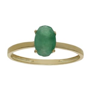 Sortija oro 18kl esmeralda fina