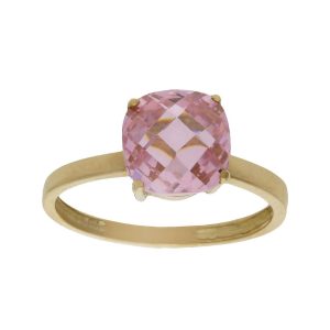 Sortija oro 18kl – piedra rosa