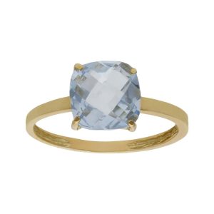 Sortija oro 18kl – piedra azul