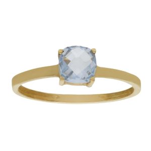 Sortija oro 18kl – piedra azul