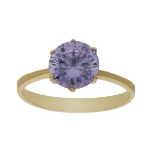 Sortija oro 18kl – piedra lila