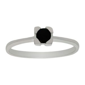 Sortija oro blanco 18kl zafiro fino