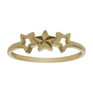 Sortija oro 18kl estrellas