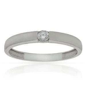 Sortija oro blanco 18kl circonitas