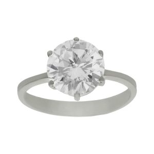 Sortija oro blanco 18kl circonita