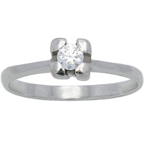 Sortija oro blanco 18kl circonitas